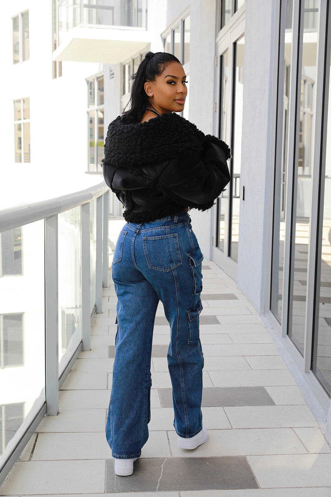 Shearling Jacket Back view