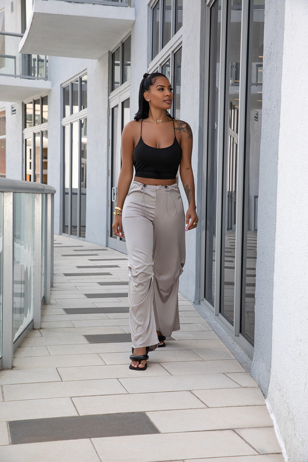 SILK PARACHUTE PANTS